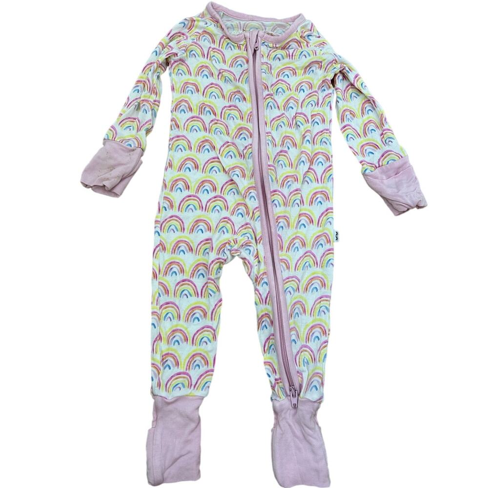 Little Sleepies Rainbow Kids Pajamas - Pink and Multicolor